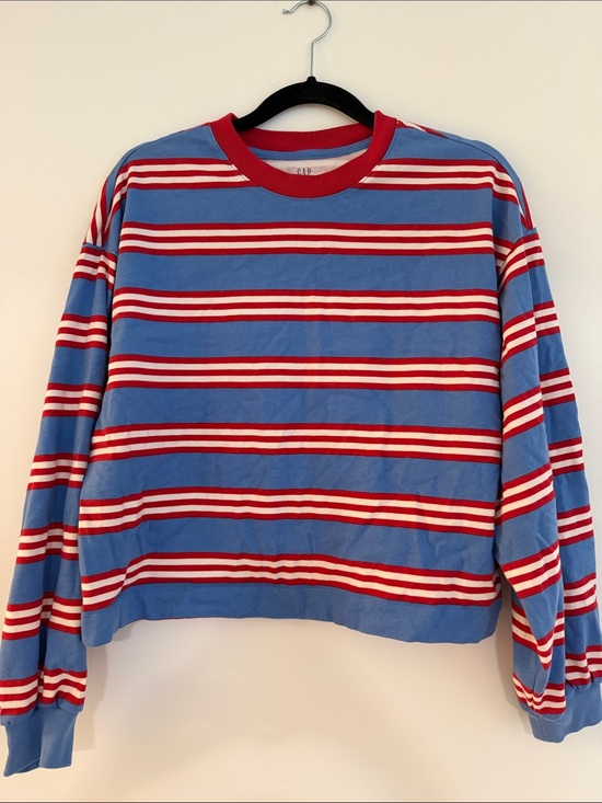 GAP Tops - GAP Blue Red White Striped Long Sleeve Tee